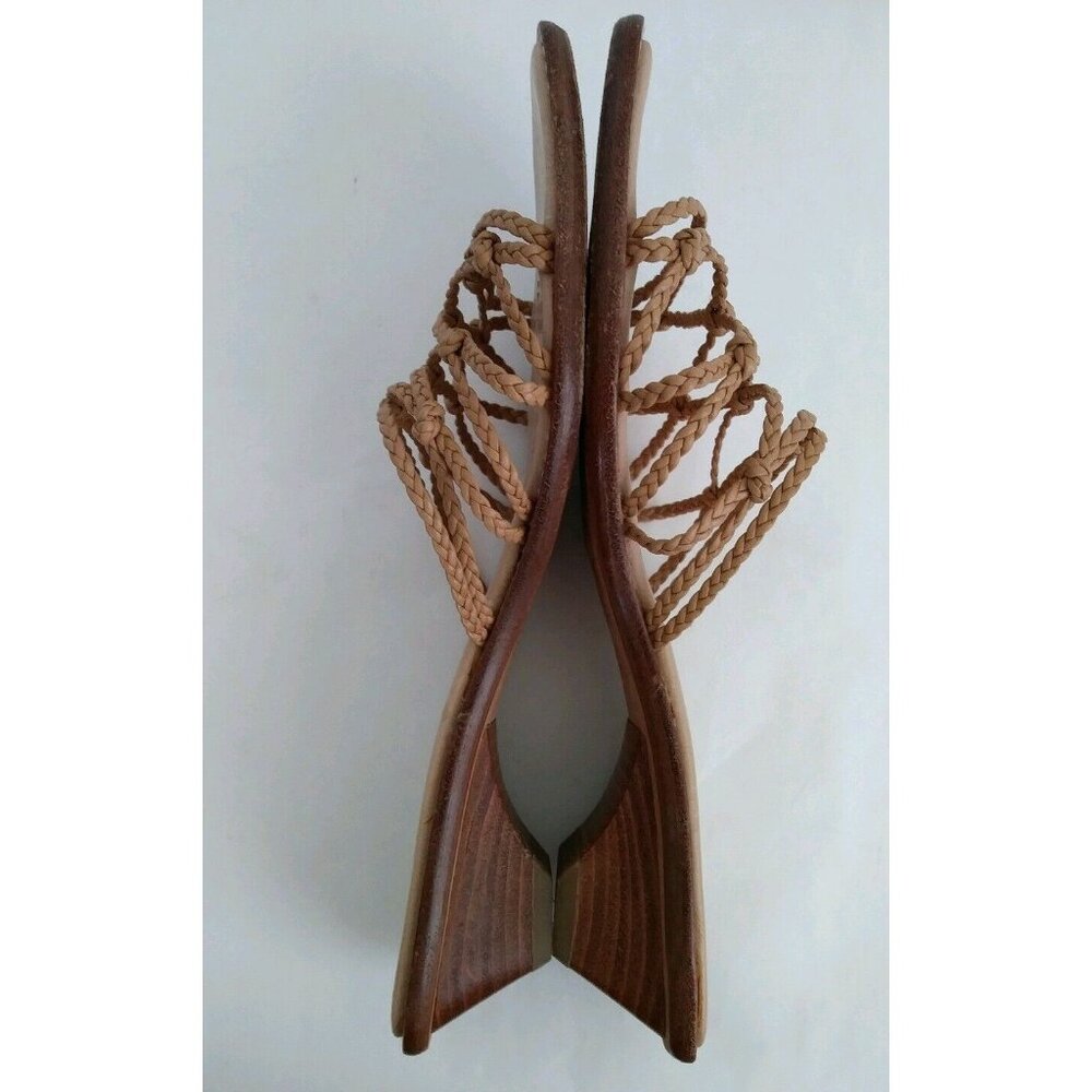 Tommy Bahama Women's Tan Knotted Braided Slip On Slide Low Heel Sandal Sz 8.5 M - Picture 5 of 8